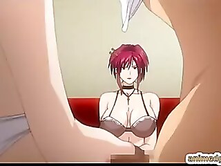 Animated maids pleasure a shemale with skilled oral techniques.